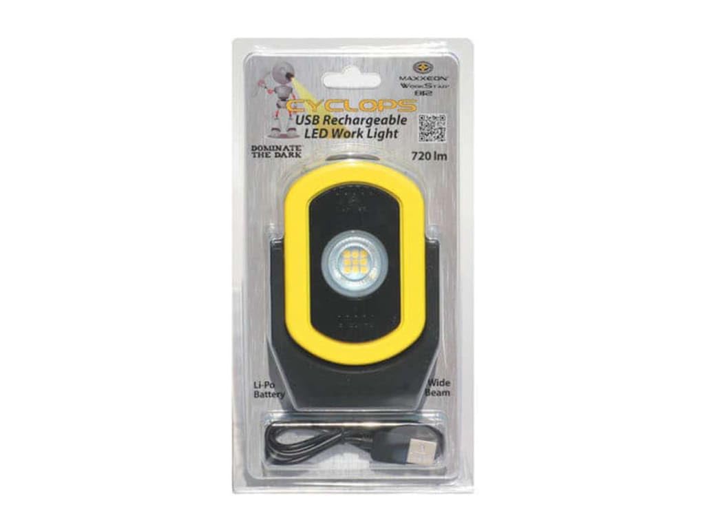 MAXXEON MXN00810 WorkStar Cyclops, USB-C Rechargeable LED Inspection Light, Red, (Pack of 1)