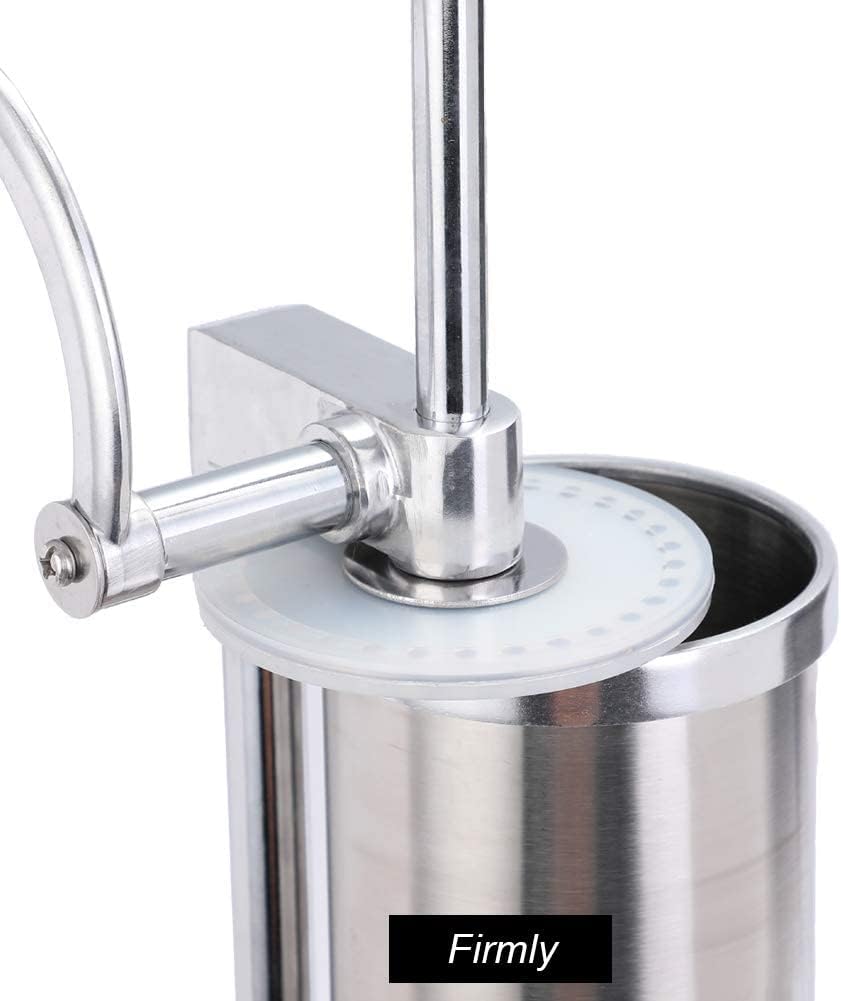 Sausage Stuffer, Stainless Steel Homemade Sausage Maker Vertical Meat Filling Kitchen Machine, Packed 8 Stuffing Tubes (2.5LBS VERTICAL)