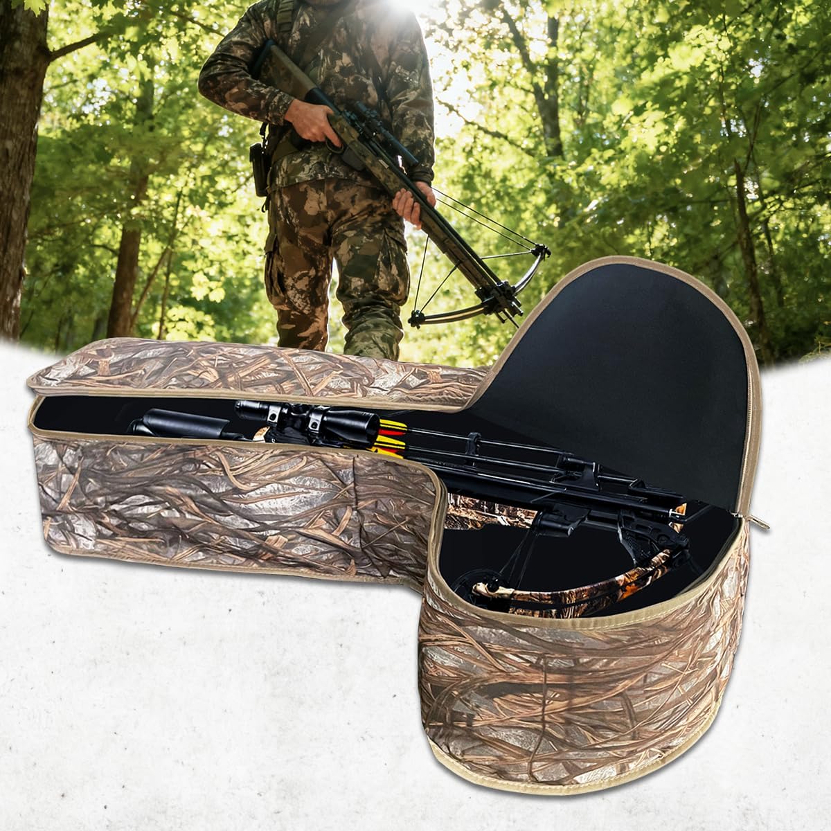 Soft Crossbow Case, Padded Crossbow Bag with Backpack Straps