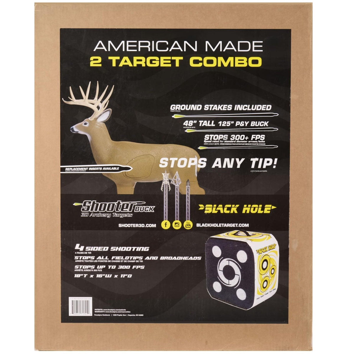 SHOOTER Buck 3D Archery Target, Replaceable Insert for Long Life, Weather-Resistant Construction, High-Density Impact-Response Foam Withstands Field Points, Broadheads, and Expandables
