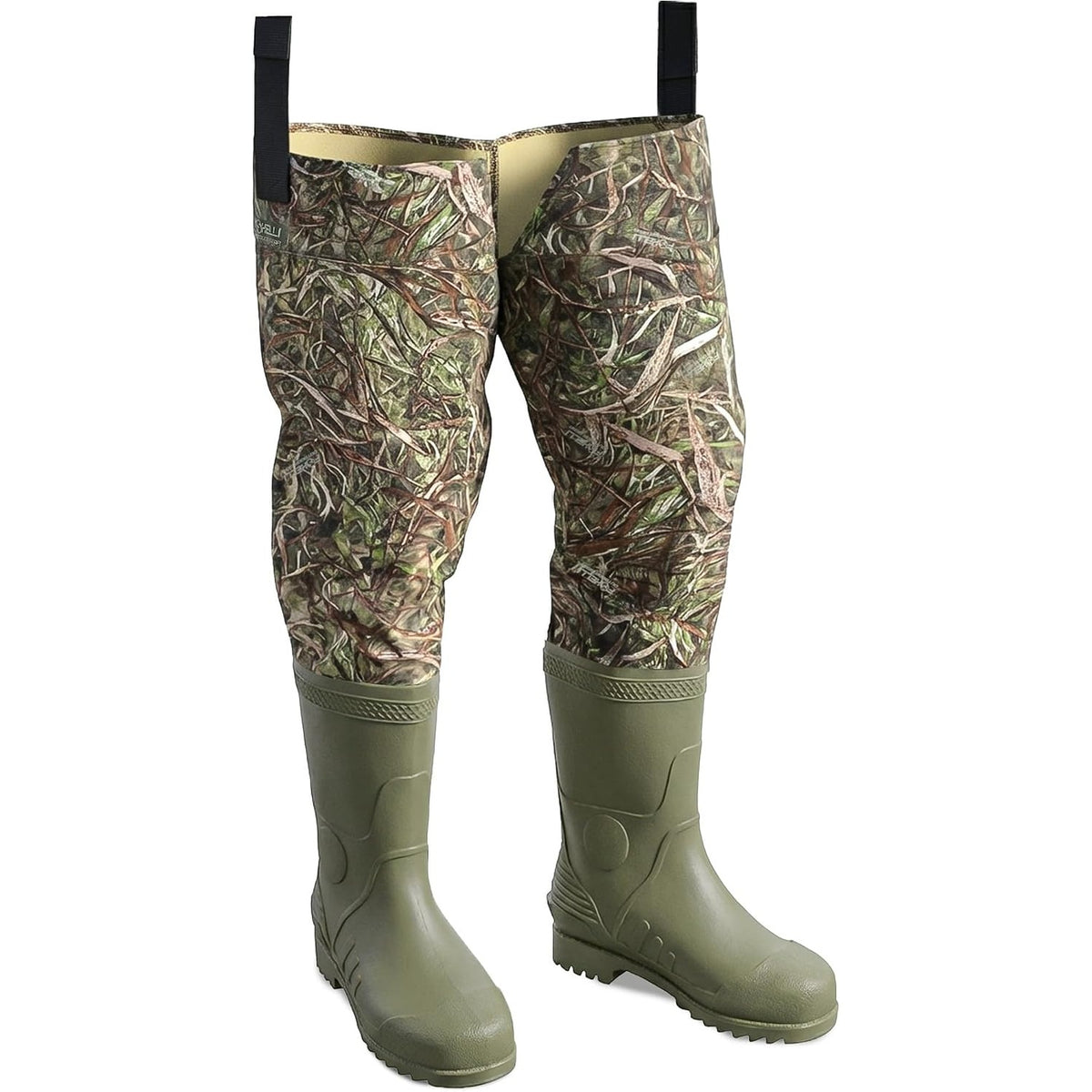 Foxelli Hip Waders – Waterproof Camo Waders for Men & Women with Boots, Lightweight Wading Hip Boots for Fishing & Hunting