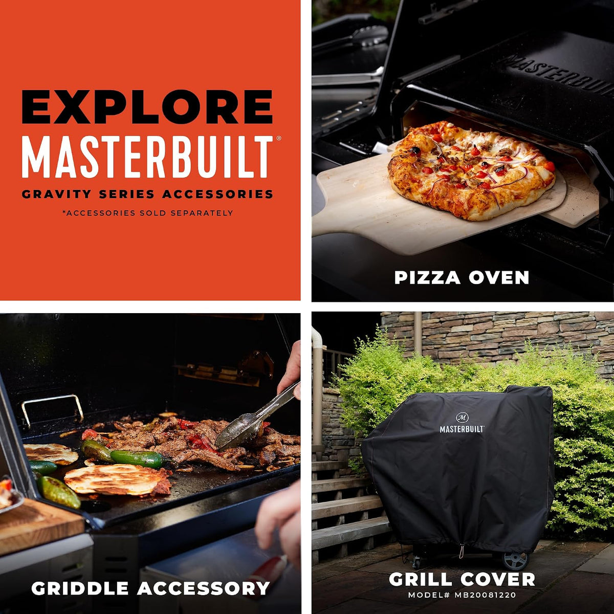 Masterbuilt Gravity Series 1150 Digital Charcoal Grill and Smoker, 1,150 Sq. In. Cooking Area, WiFi App Control, GravityFed Hopper, DigitalFan Temperature Control, 225°F to 700°F Cooking Range