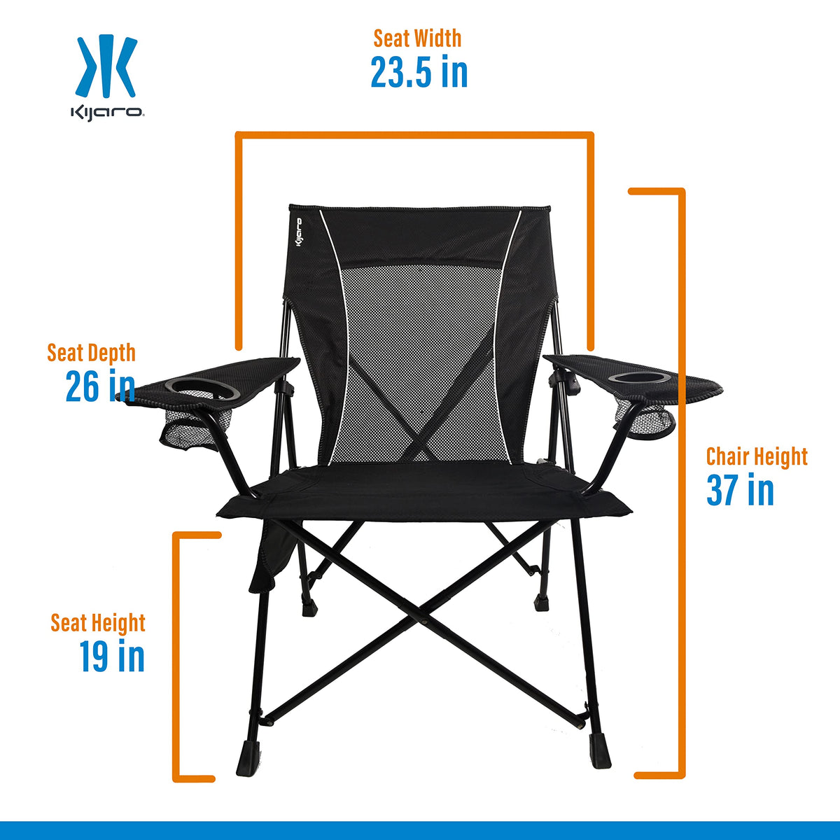 Kijaro Dual Lock Chair Color: Victoria Desert Orange