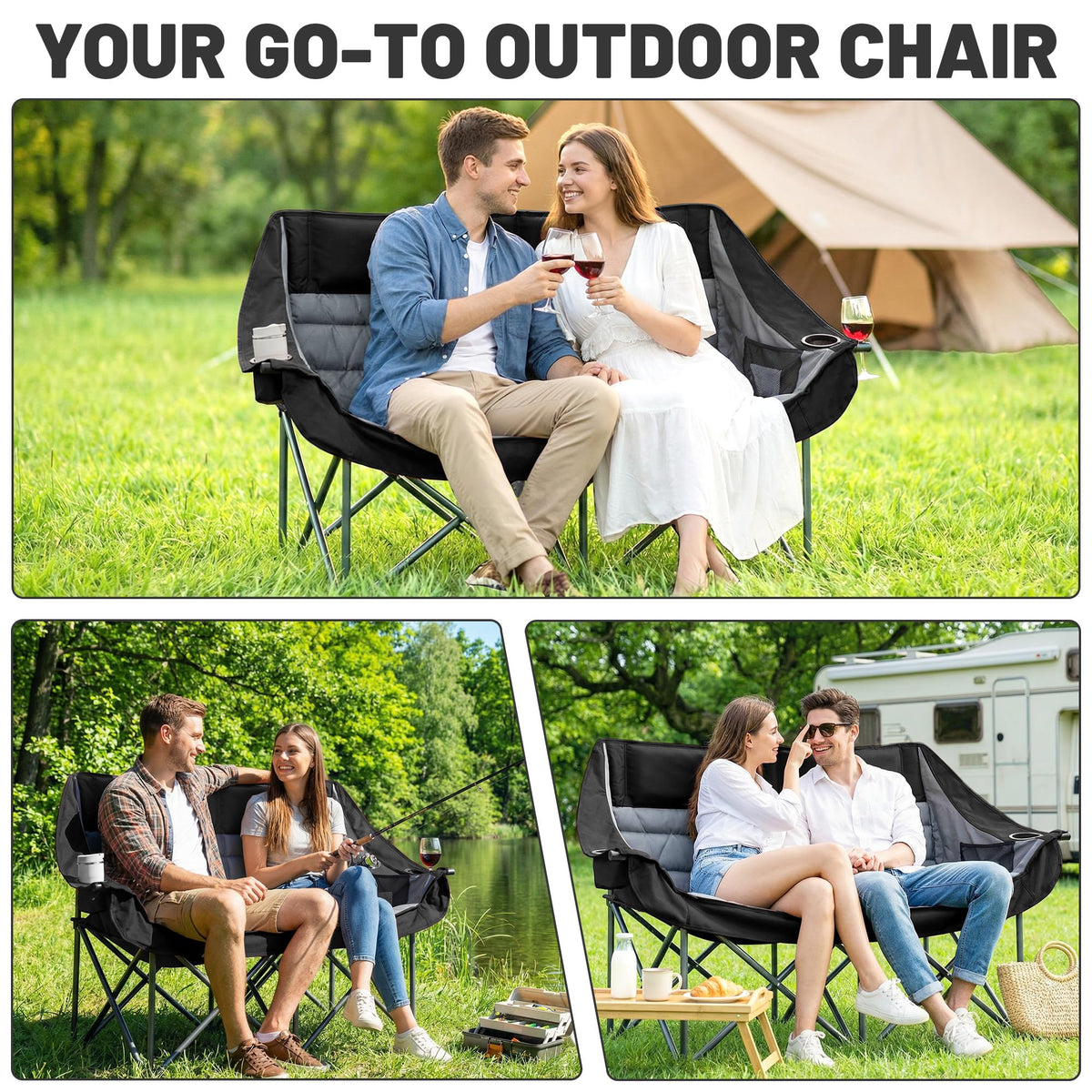 Youtanic Oversized Camping Chair, Portable Folding Camping Chairs