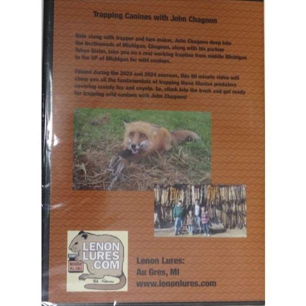 DVD Video Lenon Lures Presents Trapping Canines with John Chagnon 2025 Release