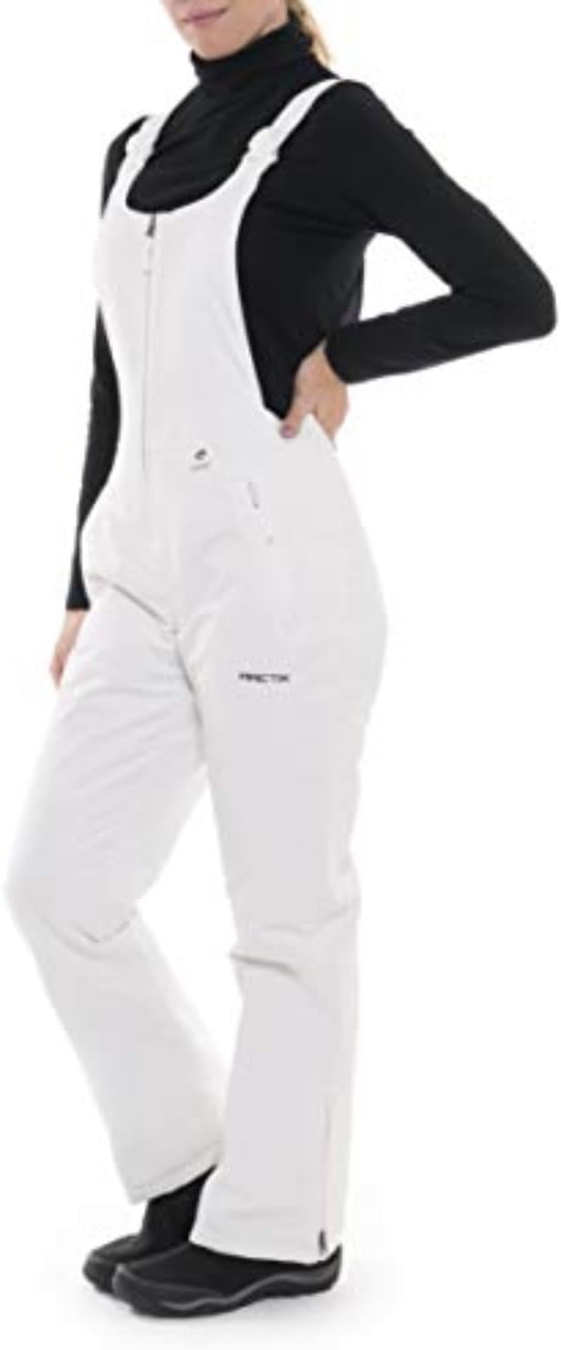 Arctix Women's Essential Insulated Ski Bibs, Water Resistant Snow Pants for Skiing & Snowboarding