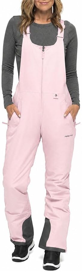 Arctix Women's Essential Insulated Ski Bibs, Water Resistant Snow Pants for Skiing & Snowboarding