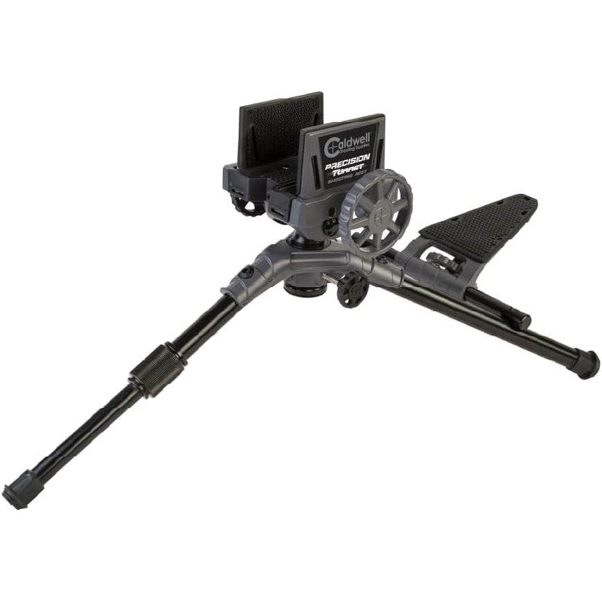 Caldwell Precision Turret Rest with Adjustable Ambidextrous Swivel Design and Detachable Magazine Rest with Pistol Grip Attachment for Rifles, Shot Stabilization, and Target Shooting
