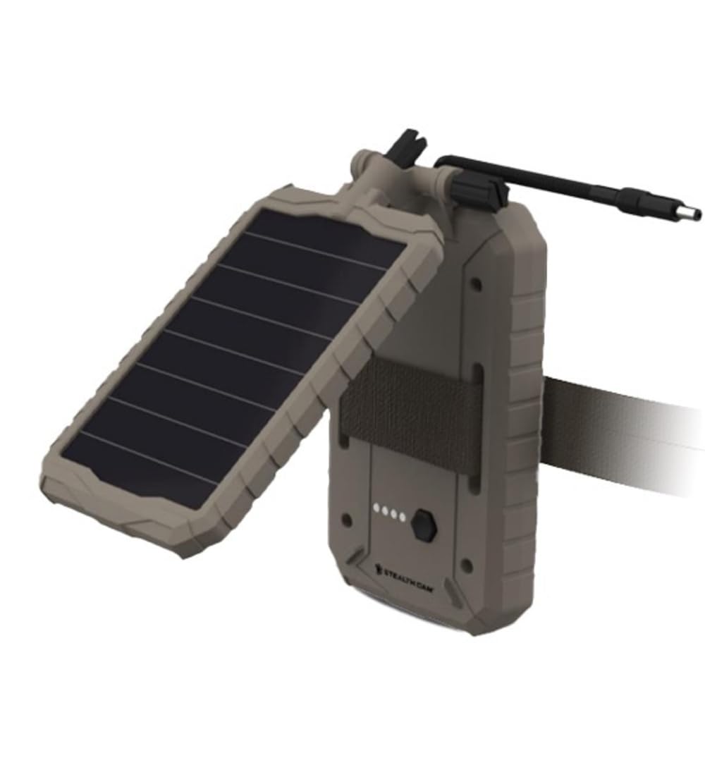 Stealth CAM Sol-Pak Solar Battery Pack, 12V Solar Power Panel, Compatible