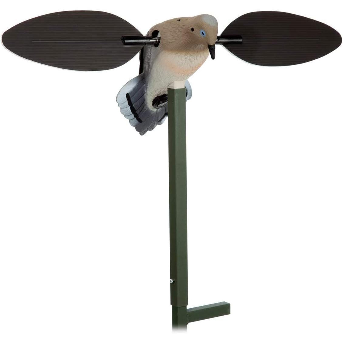 MOJO Outdoors Voodoo Dove Spinning Wing Decoy – Motorized Dove Decoy with Lifelike Body, Magnetic Wings, Steel Support Pole & 16-Hour Battery Life
