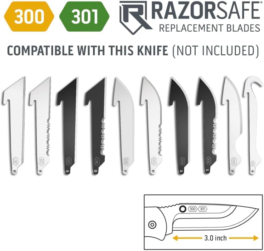 OUTDOOR EDGE 3.0" RazorLite EDC Knife, Blaze Orange
