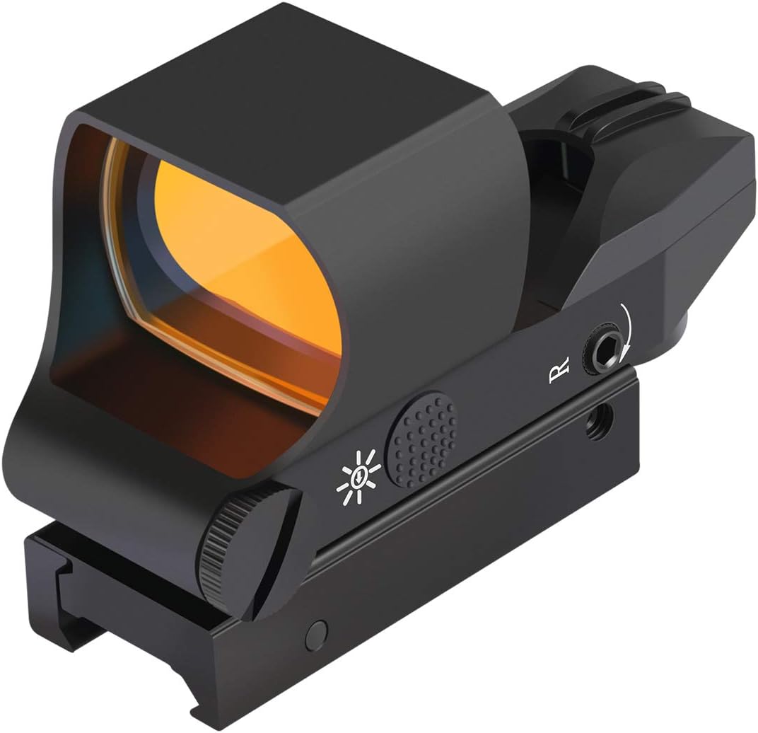 Feyachi Reflex Sight, Multiple Reticle System Red Dot Sight with Picatinny Rail Mount, Absolute Co-Witness