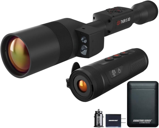 ATN Thor 5 XD | 1280x1024 12μm Smart Thermal Riflescope | Magnification, Zoom | with BlazeTrek 619 640x512 Thermal Imaging Monocular with Multiple Viewing Modes | Exclusive Signature Series Kit