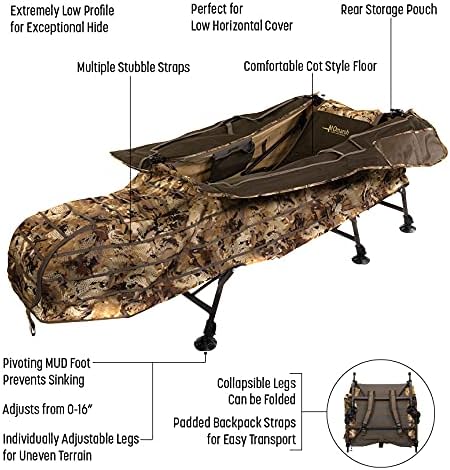 Momarsh Invisi Lay Blind System for Waterfowl Hunting in Optifade Marsh
