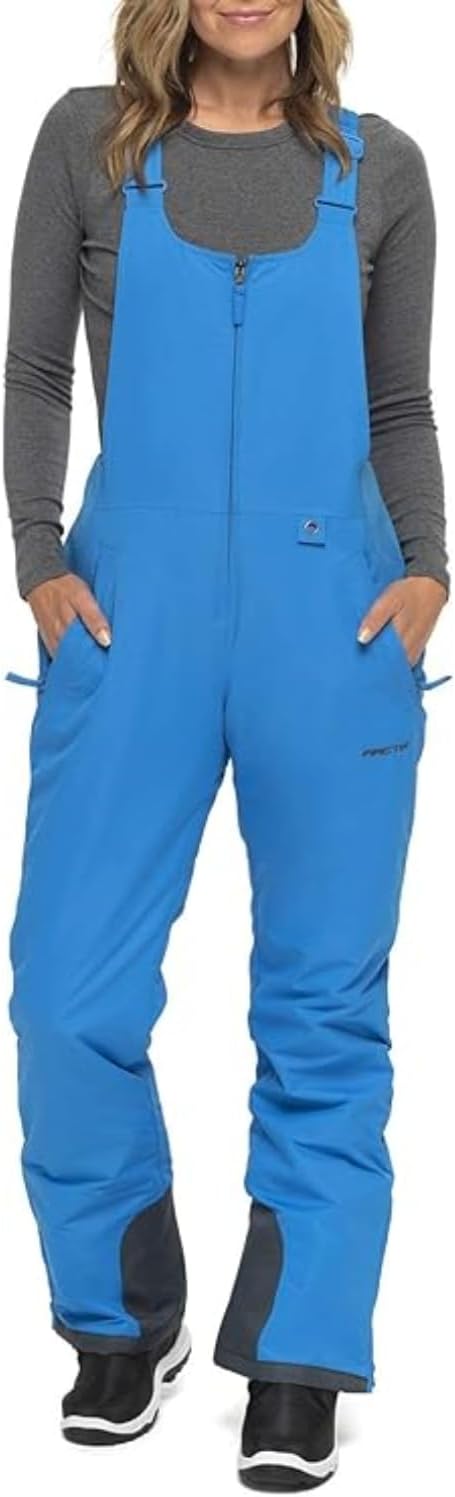 Arctix Women's Essential Insulated Ski Bibs, Water Resistant Snow Pants for Skiing & Snowboarding