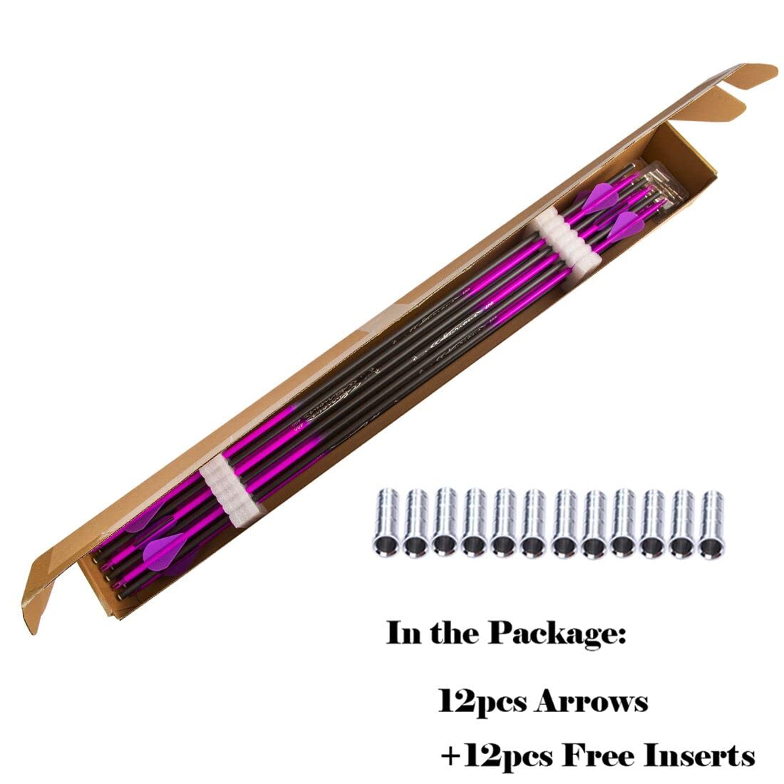 Archery 28 30 Inch 300 340 350 400 Spine Carbon Hunting Arrows