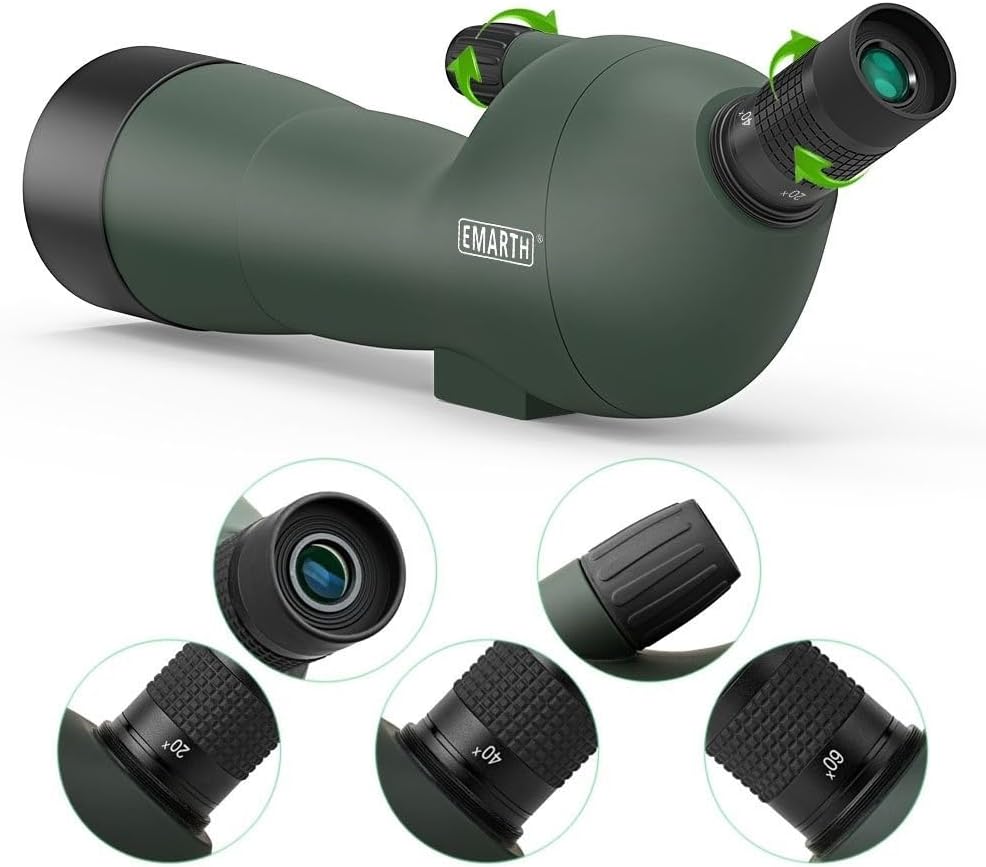 20-60x60 Angled Spotting Scopes for Target Shooting/Hunting/Birding