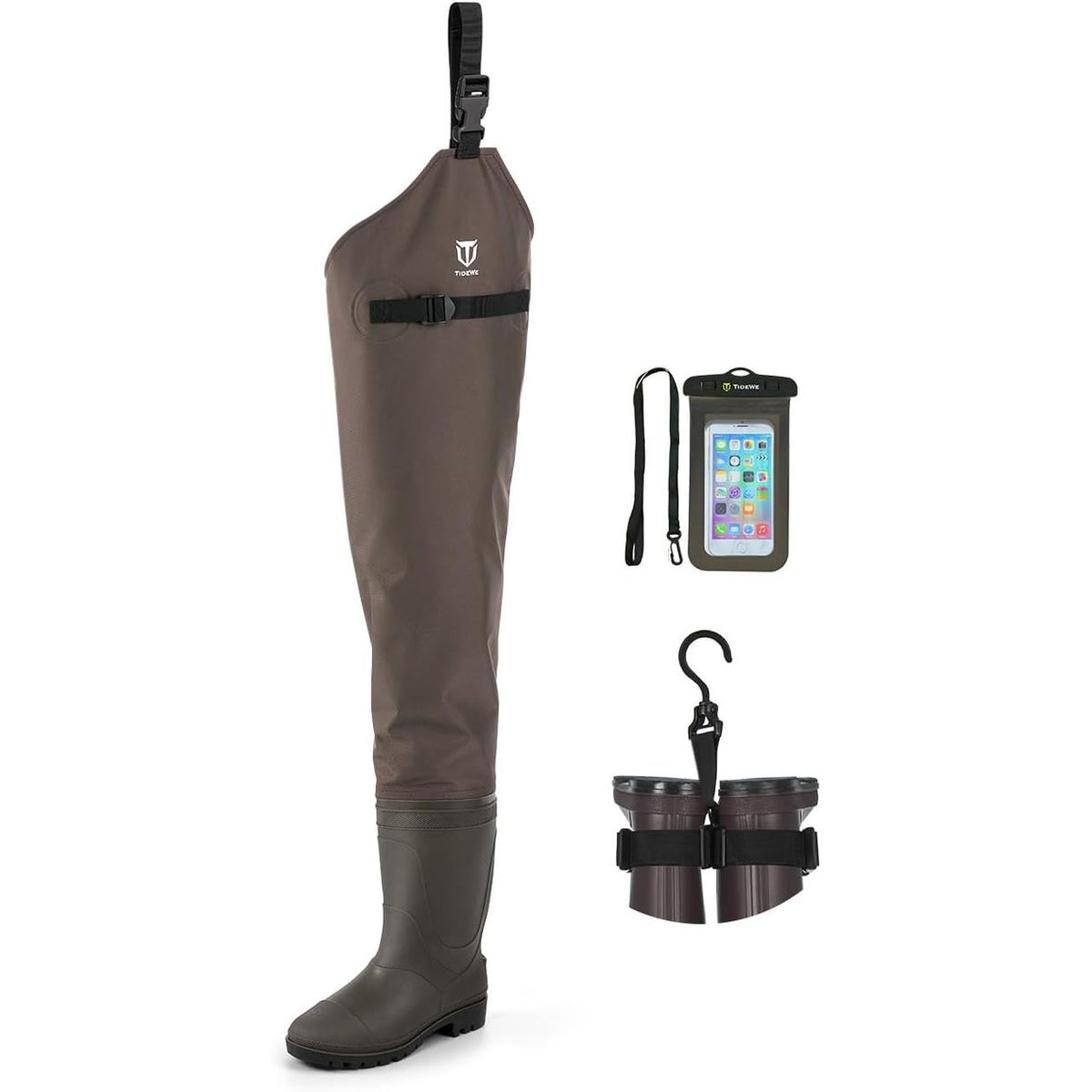 TIDEWE Fishing Hip Waders, Lightweight Hip Boots for Men Women