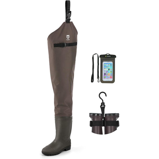TIDEWE Fishing Hip Waders, Lightweight Hip Boots for Men Women