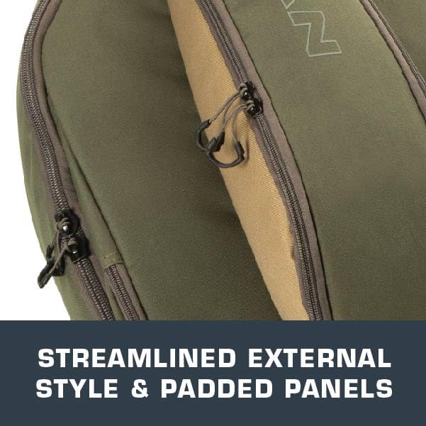 Allen Company Titan Copperhead Crossbow Case - Tricot Design - Fits 15-Inch Scoped Narrow Limb Crossbows - Pockets for Bolts, Quivers, and Other Archery Accessories - Olive/Tan - 38" x 16"