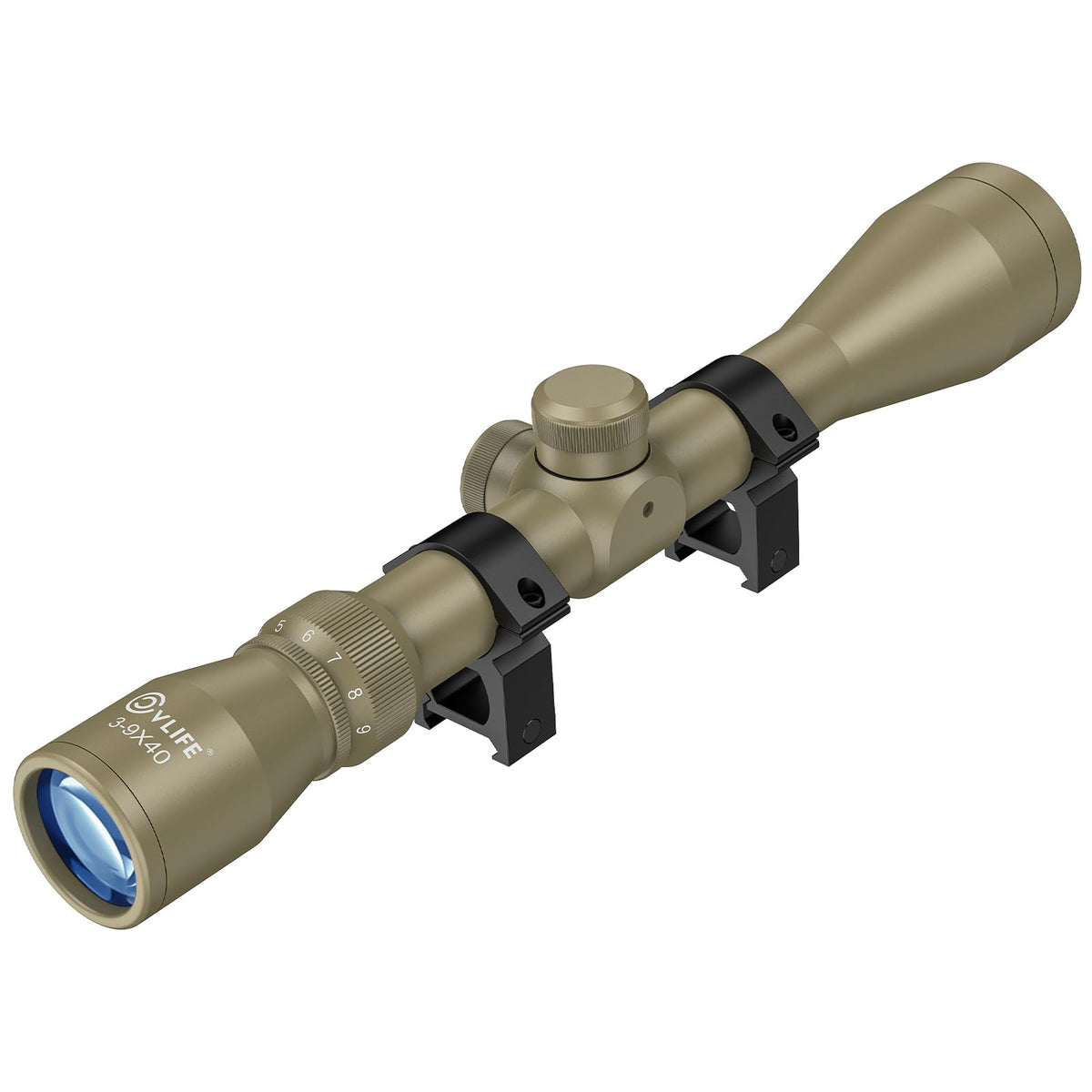 CVLIFE 3-9x40 Optics R4 Reticle Crosshair Scope with Scope Mounts