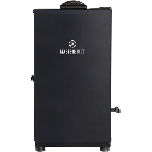 Masterbuilt® 30-inch Digital Electric Vertical BBQ Smoker with Side Wood Chip Loader, Chrome Racks and 710 Cooking Square Inches in Black, Model MB20071117
