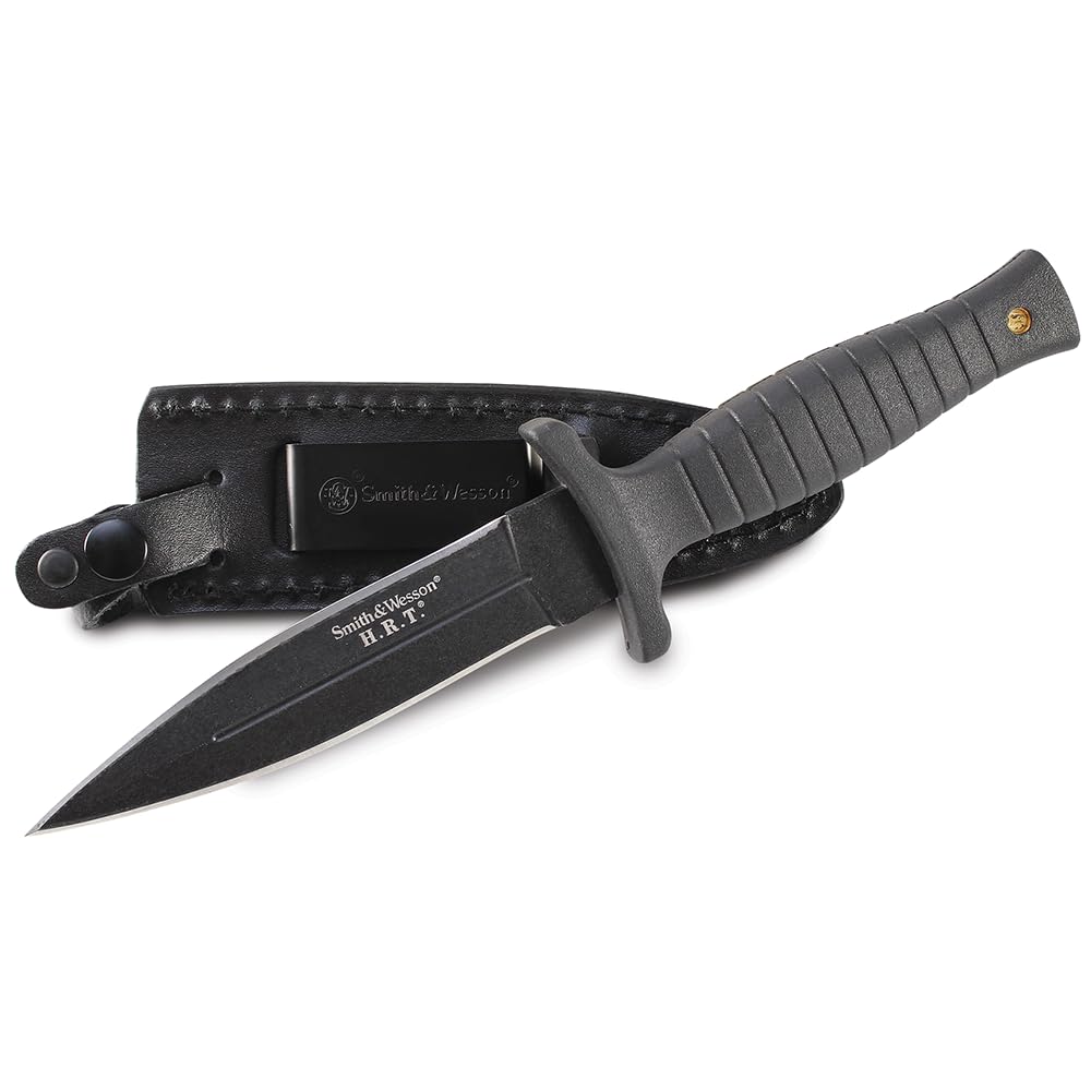 Smith & Wesson 9" H.R.T Double Edged Boot Knife with High Carbon Stainless Steel Blade