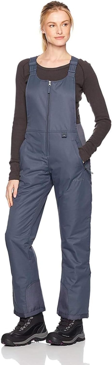 Arctix Women's Essential Insulated Ski Bibs, Water Resistant Snow Pants for Skiing & Snowboarding