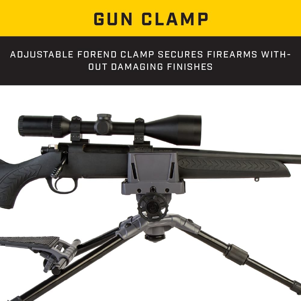 Caldwell Precision Turret Rest with Adjustable Ambidextrous Swivel Design and Detachable Magazine Rest with Pistol Grip Attachment for Rifles, Shot Stabilization, and Target Shooting