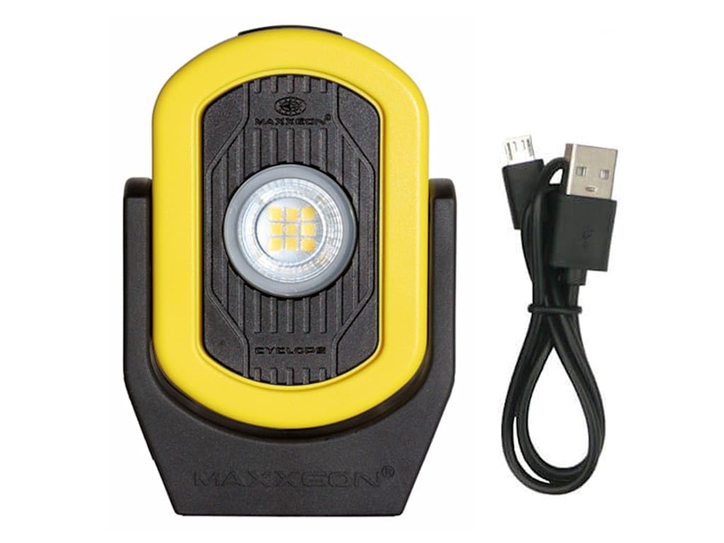 MAXXEON MXN00810 WorkStar Cyclops, USB-C Rechargeable LED Inspection Light, Red, (Pack of 1)