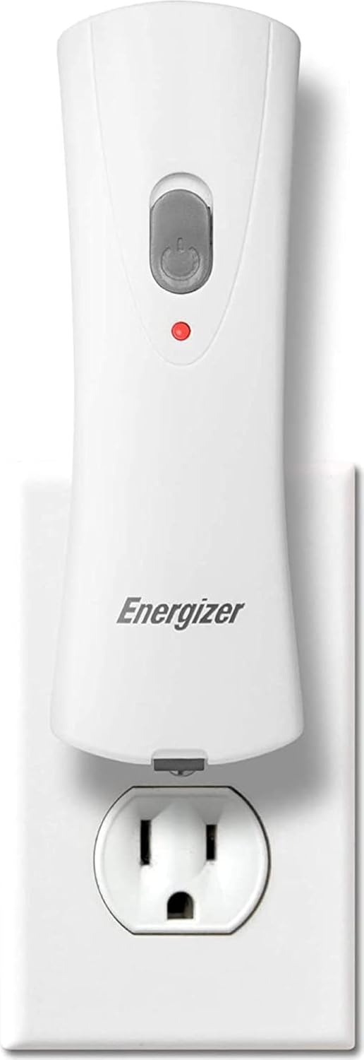 Energizer Auto-On LED Flashlights Rechargeable (3-Pack) for Home Power Failure, Plug in LED Flashlight for Power Outage, Night Light, Hurricane Preparedness