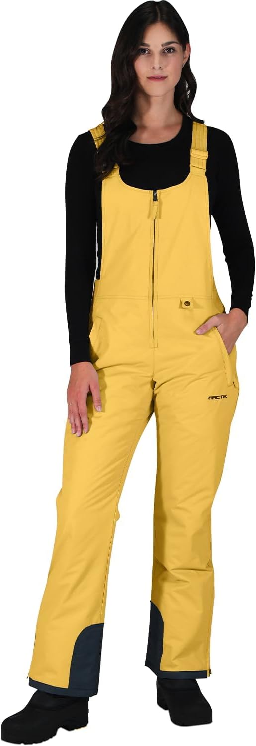 Arctix Women's Essential Insulated Ski Bibs, Water Resistant Snow Pants for Skiing & Snowboarding