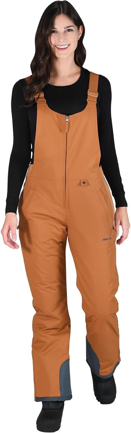 Arctix Women's Essential Insulated Ski Bibs, Water Resistant Snow Pants for Skiing & Snowboarding