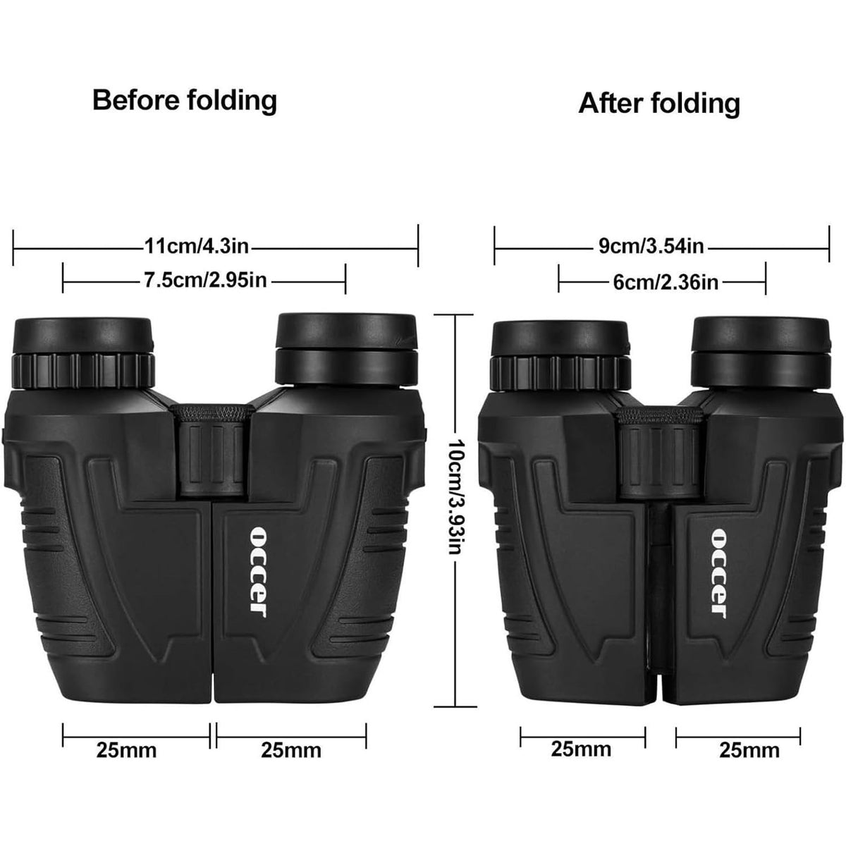 Occer 12x25 Compact Binoculars for Adults and Kids