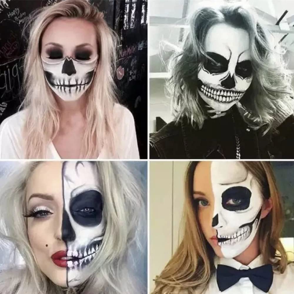 Go Ho 3 Colors Camo Face Paint Sticks,Waterproof Cream-blendable Sticks,Hunting Face Body Paint Professional Foundation SFX Makeup,Safe Face&Lip Smacking for Halloween(Green+Black+Brown)