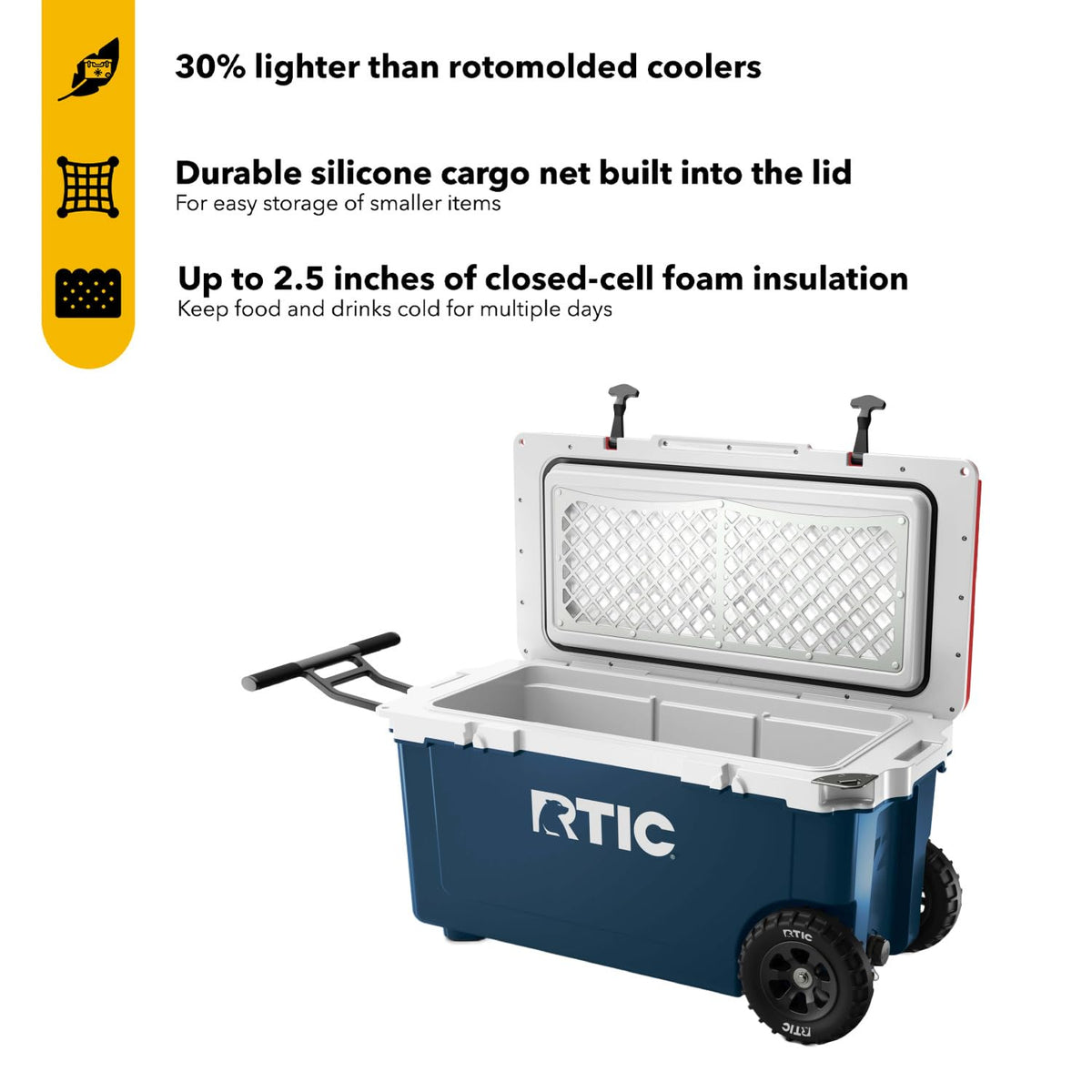 RTIC 72 QT Ultra-Light Wheeled Hard Cooler