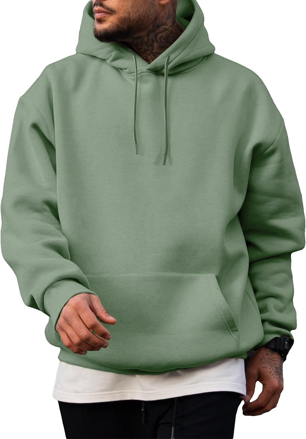 JMIERR Mens Fleece Lined Oversized Hoodie Pullover Sweatshirts