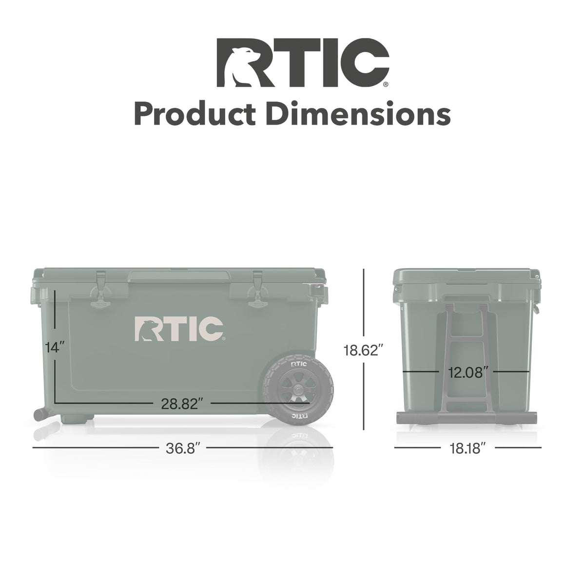 RTIC 72 QT Ultra-Light Wheeled Hard Cooler