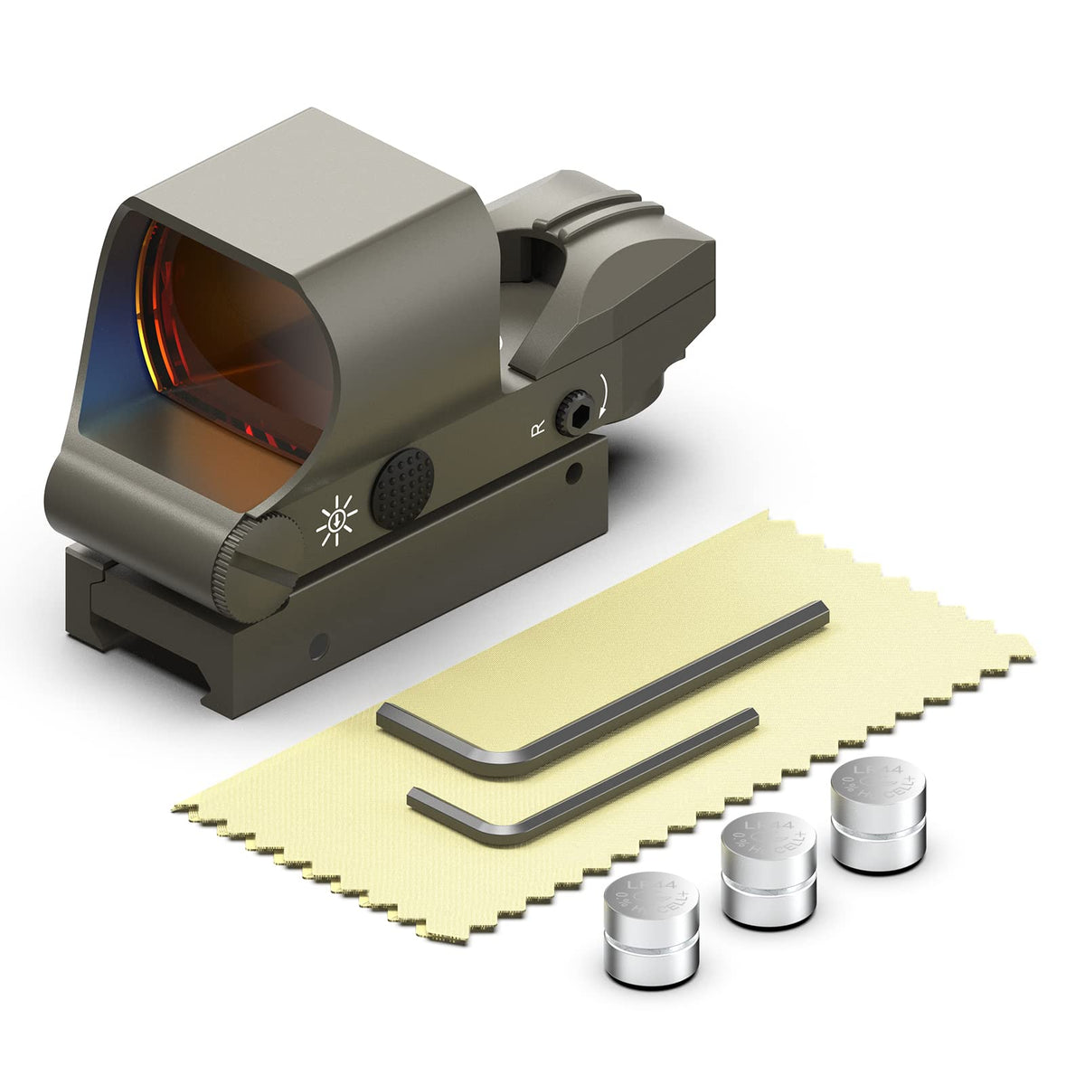 Feyachi Reflex Sight, Multiple Reticle System Red Dot Sight with Picatinny Rail Mount, Absolute Co-Witness