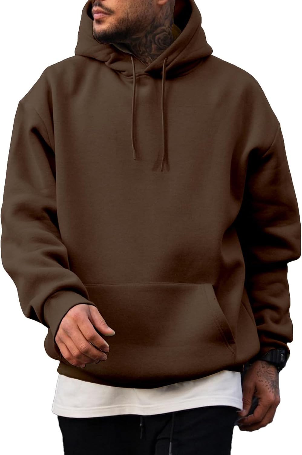 JMIERR Mens Fleece Lined Oversized Hoodie Pullover Sweatshirts