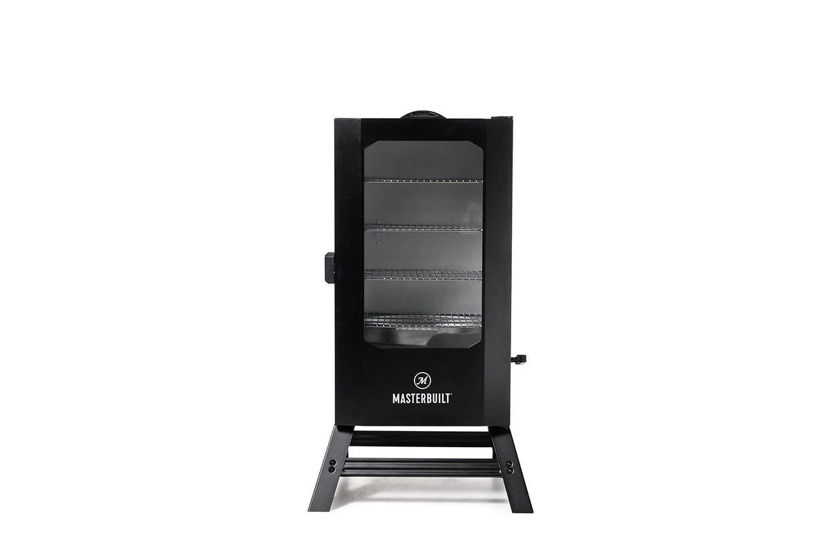 Masterbuilt® 30-inch Digital Electric Vertical BBQ Smoker with Side Wood Chip Loader, Chrome Racks and 710 Cooking Square Inches in Black, Model MB20071117