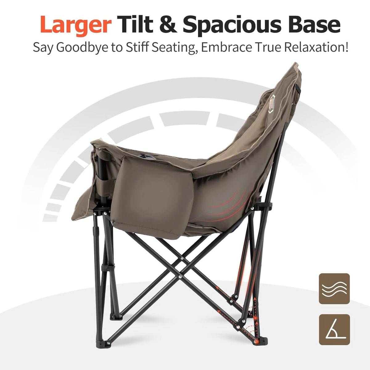 Overmont Oversized XL Camping Chair for Adults 500 lb Support