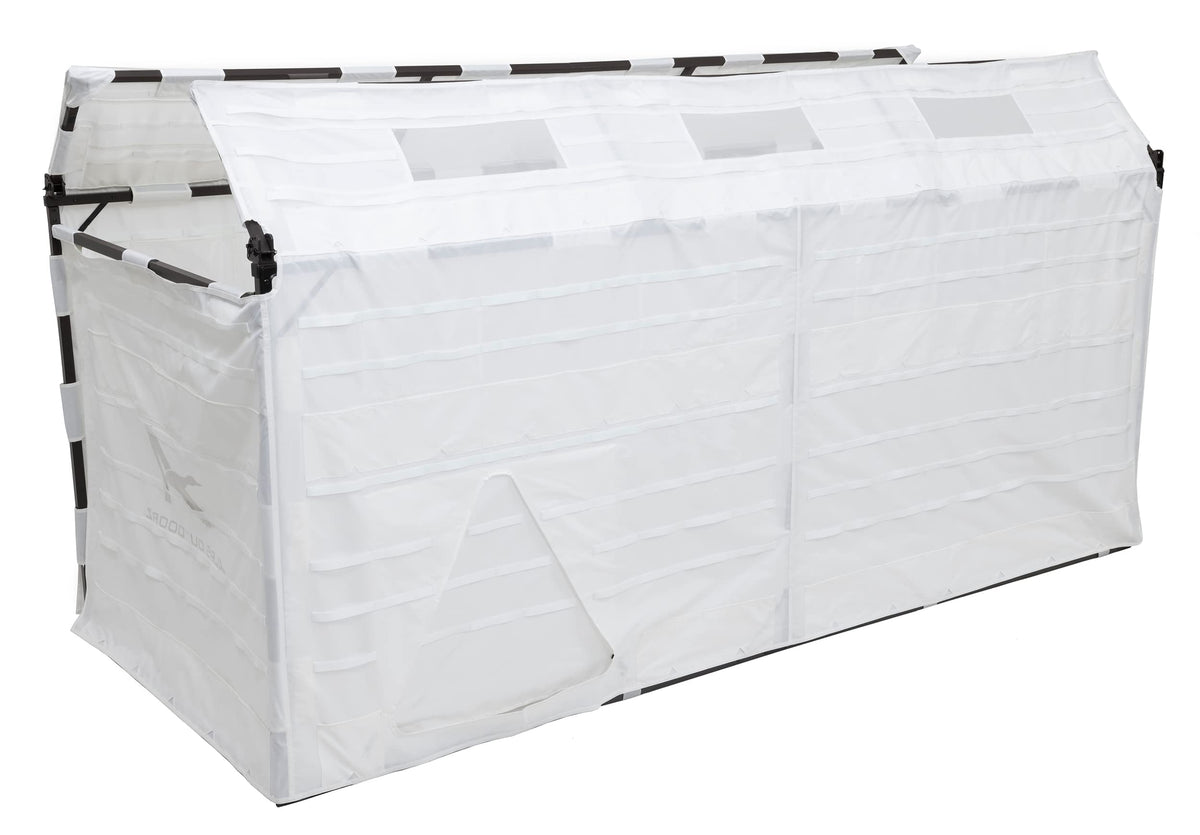 ALPS OutdoorZ Alpha Waterfowl Blind - Durable Hunting Blind, with Push Open Shooting Doors, Full-Length Side Access, Removable Gun Rests, Mesh Pockets, and Dog Doors