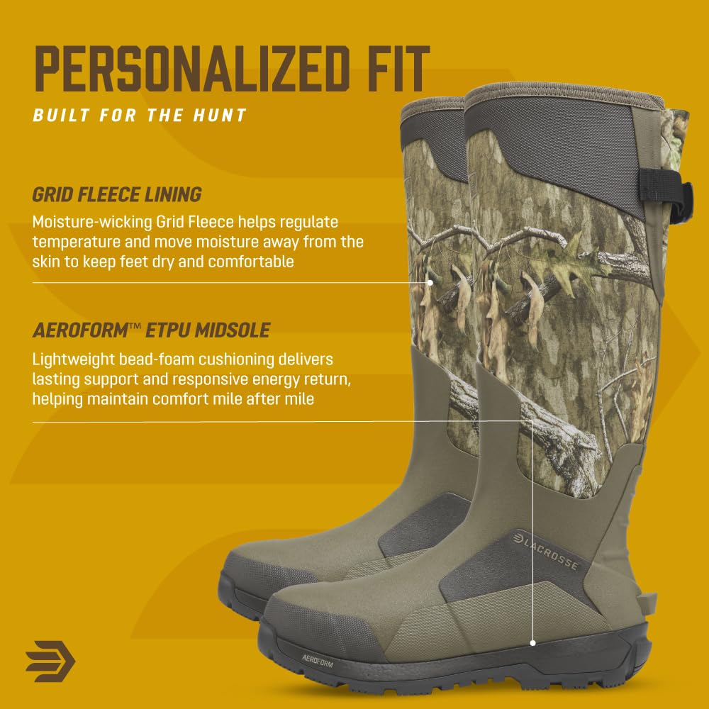LaCrosse Burly ZXT Rubber Hunting Boots for Men, Scent Free, Waterproof