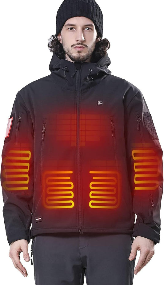 DEWBU Heated Jacket for Men with 12V Battery Pack