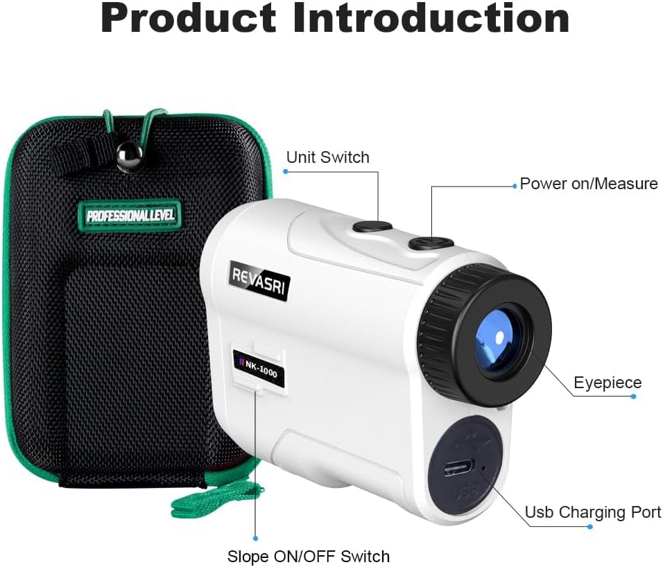 REVASRI Range Finder for Golf, Slope, Pin Lock Vibration 1000Y Rangefinder