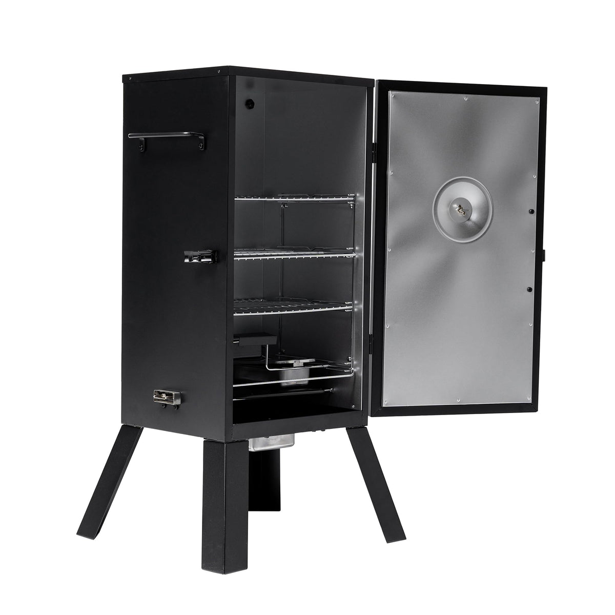 Masterbuilt® 30-inch Digital Electric Vertical BBQ Smoker with Side Wood Chip Loader, Chrome Racks and 710 Cooking Square Inches in Black, Model MB20071117