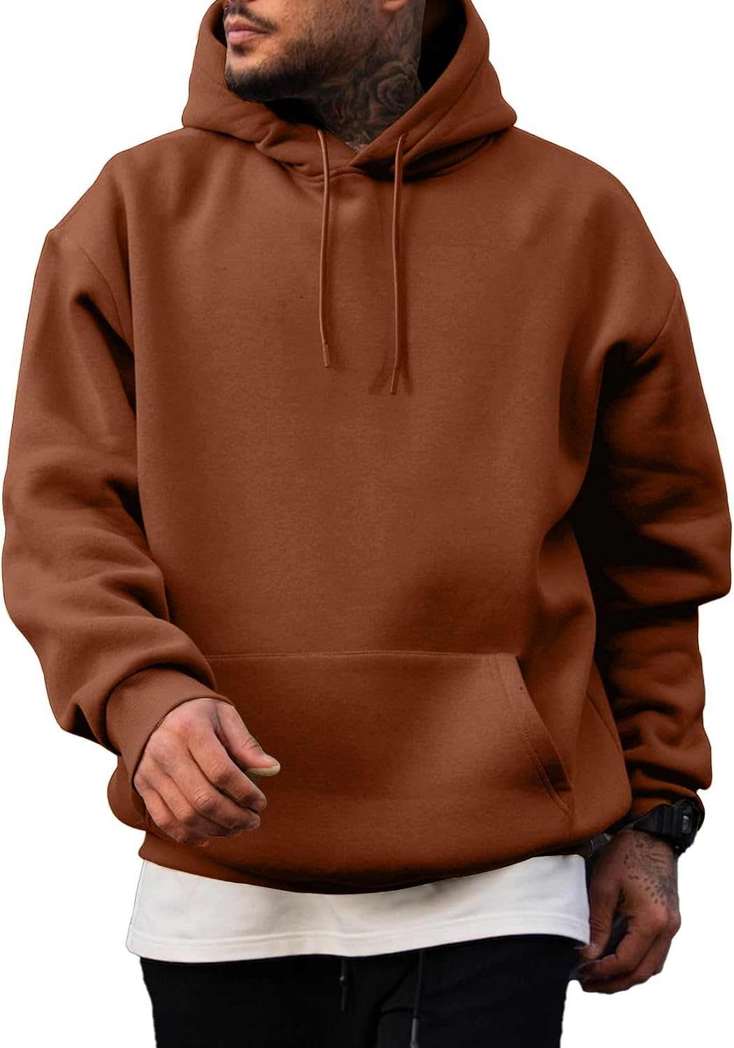 JMIERR Mens Fleece Lined Oversized Hoodie Pullover Sweatshirts