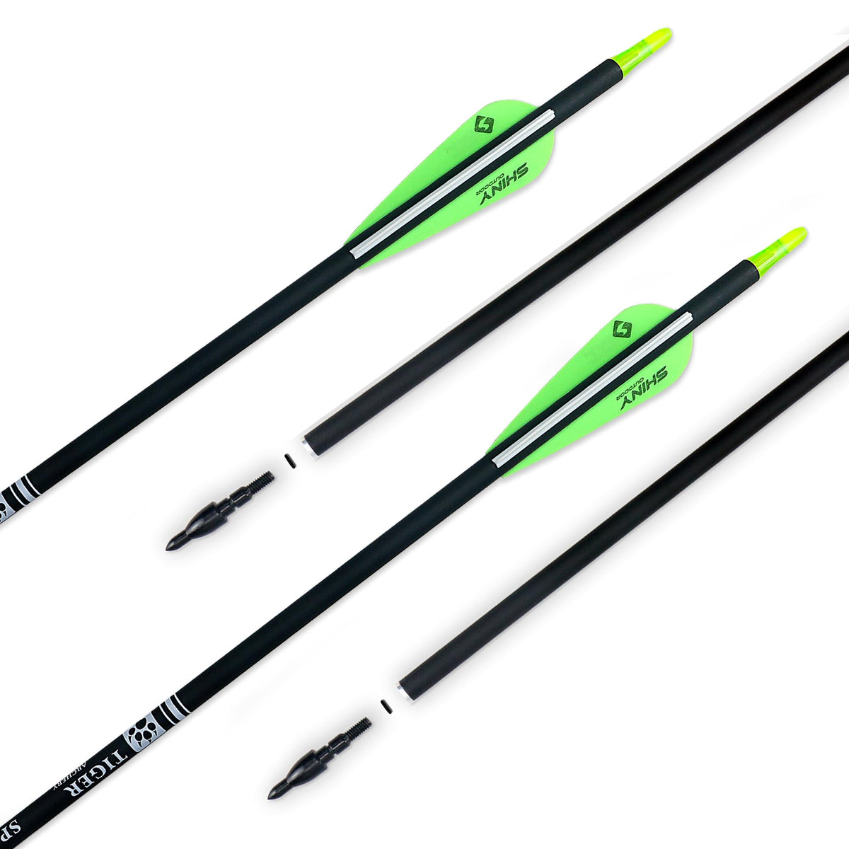 30" Carbon Arrows for Compound Recurve Bow Hunting Target