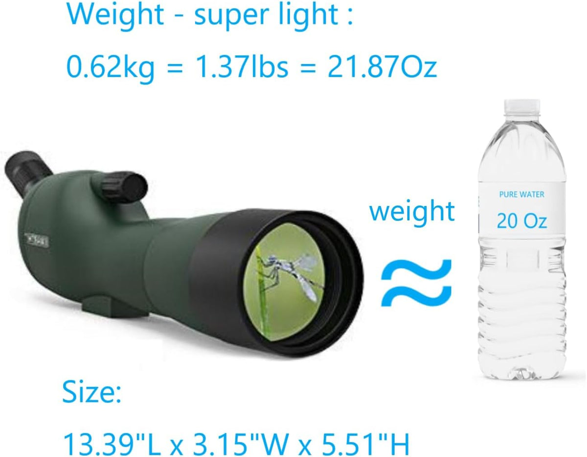 20-60x60 Angled Spotting Scopes for Target Shooting/Hunting/Birding
